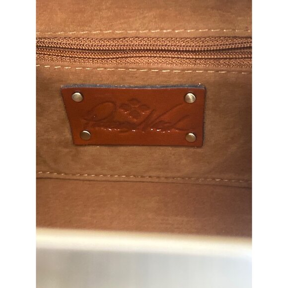 Patricia Nash Avadi Box Bag Satchel Tiger Print Leather Crossbody Top Handle - Picture 7 of 13